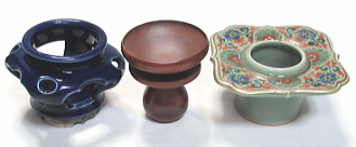 ♪昔の立ち火鉢、傘立て瀬戸、染付花鳥