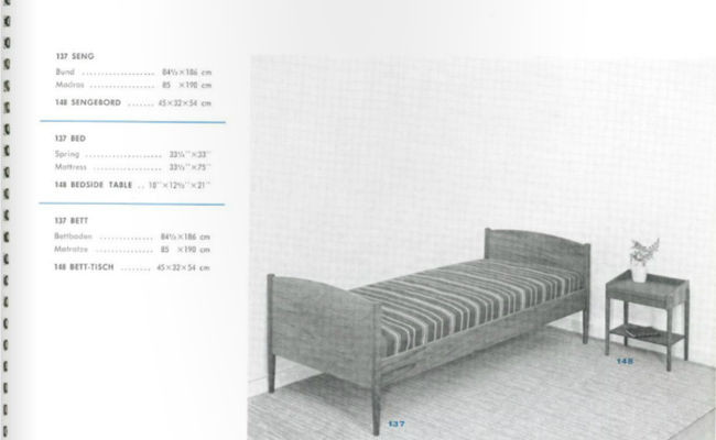 こまものと北欧家具の店 Salut / Borge Mogensen / Single bed model.137