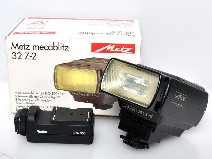 メッツ Metz ストロボ 32Z-2 ＋フラッシュアダプター ローライ用SCA356