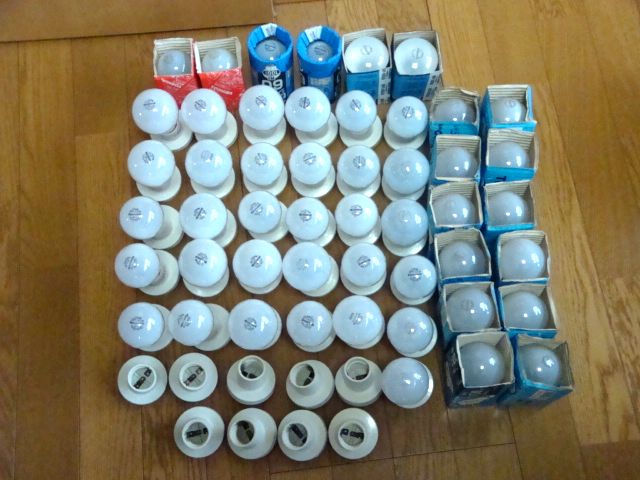 ナショナル パナソニック 100W型 60W型 レフ電球 ソケット付 電球49個