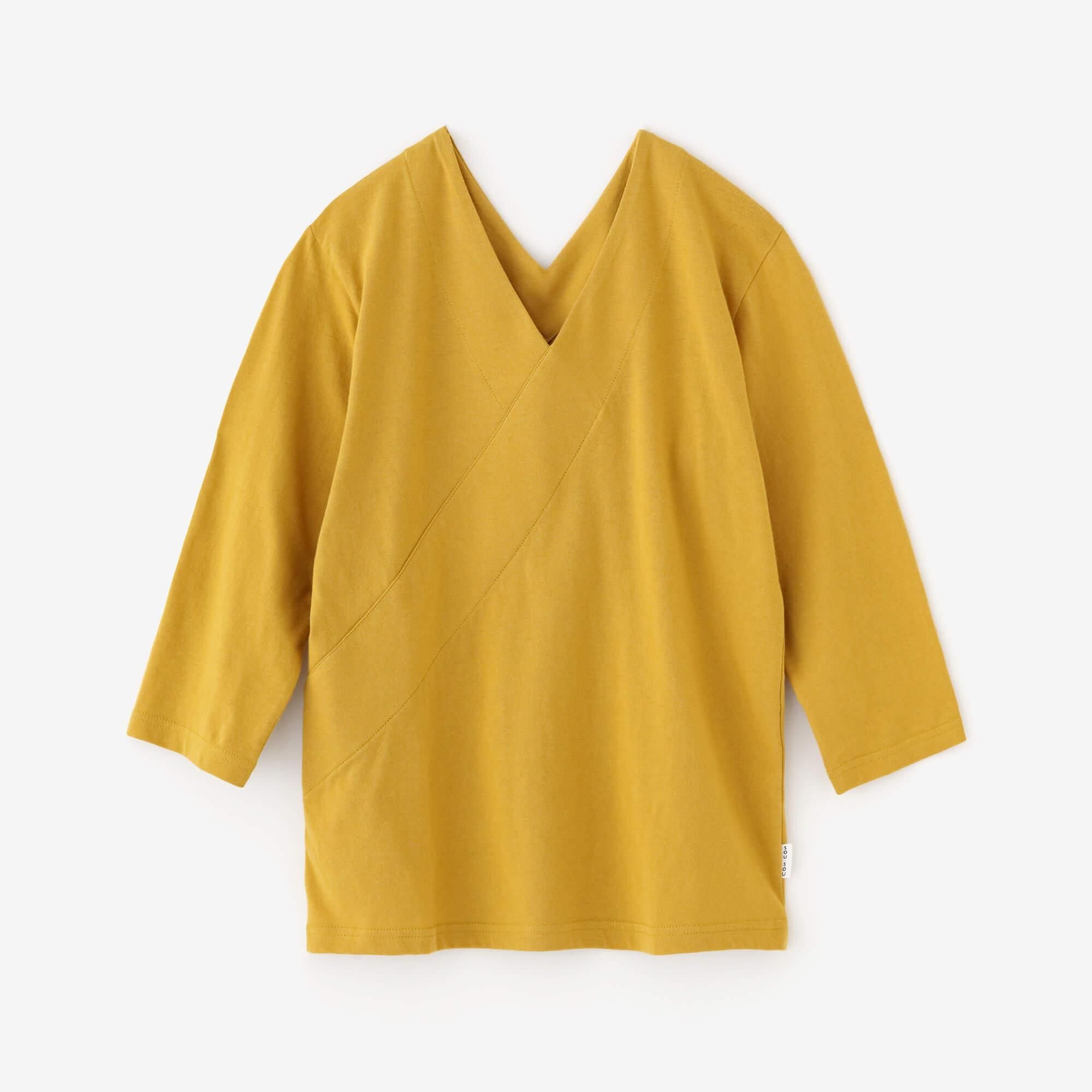 3月3日頃発送予定】抜衿ジバン 七分丈／芥子色（からし