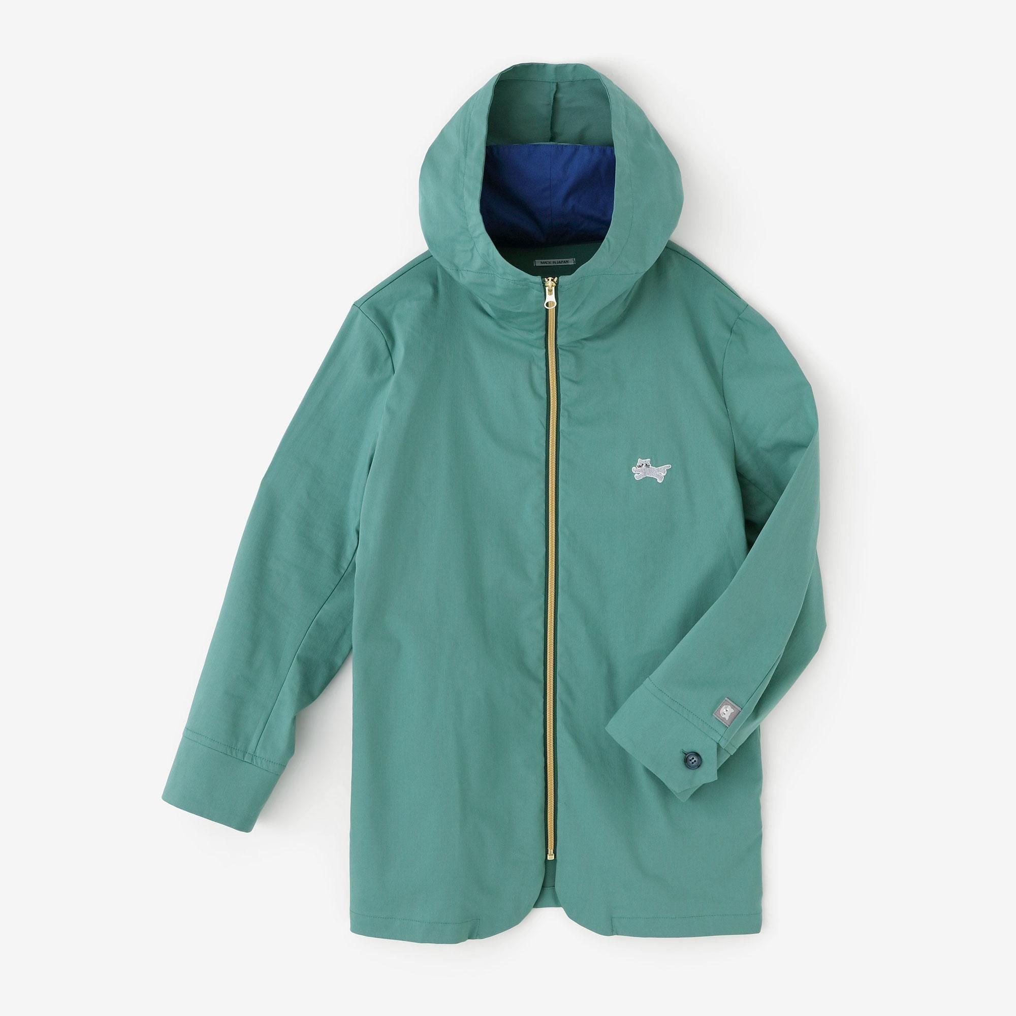 3月10日頃発送予定】ツイル ZIP UP フードジャケット／フォレストグリーン