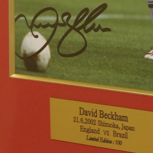 D.ベッカム直筆サイン入りフォトフレーム