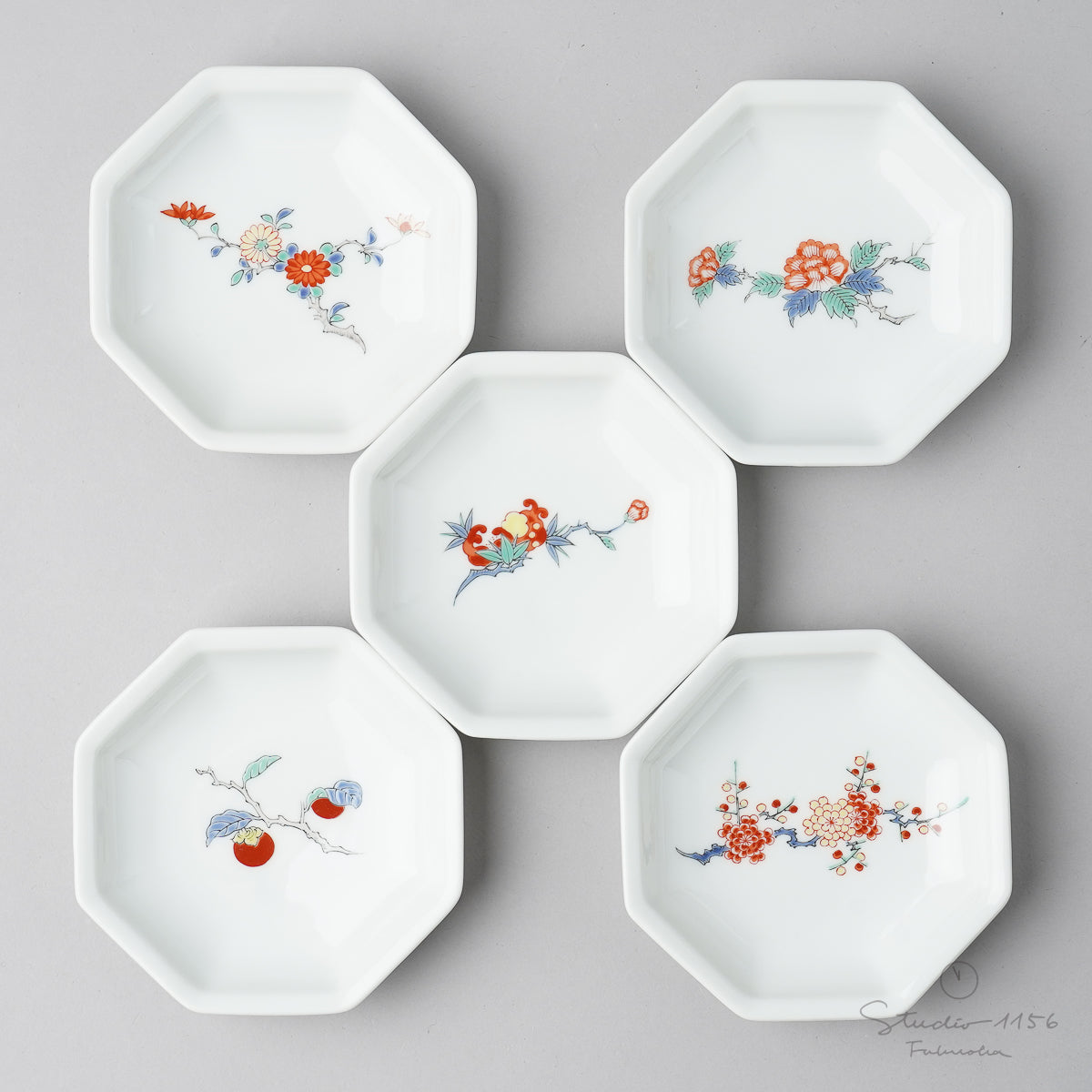 有田焼 柿右エ門写 八角小皿 10cm 親和伯父山窯の通販｜Studio1156