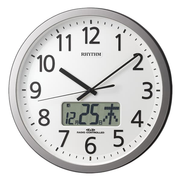 RHYTHM リズム 電波 掛け時計 プログラムカレンダー405SR 4FN405SR19