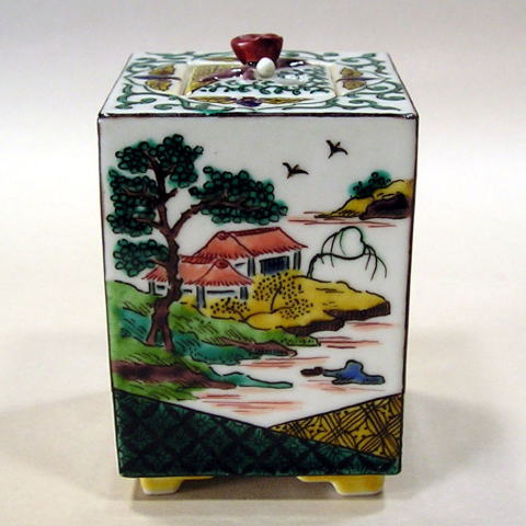 田村金星作 香炉 細字色絵文 九谷焼限定品 逸品コレクション