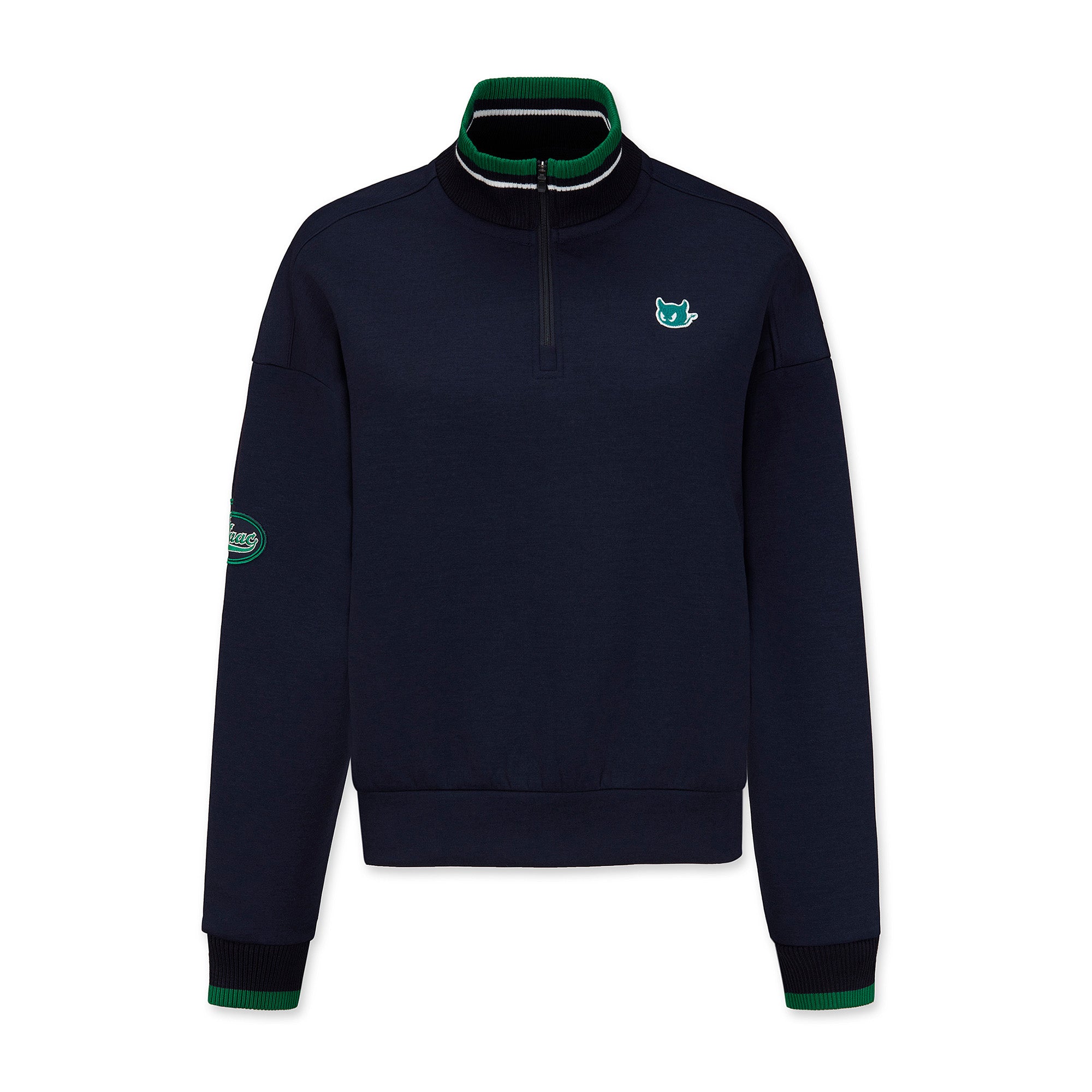 WOMEN ダンボールニットスポーティーハーフジップ ネイビー