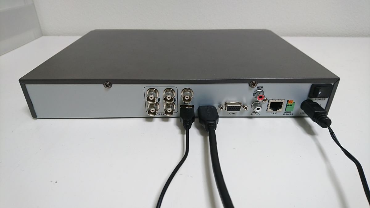 HIKVISION製TVIシステム録画機・防犯カメラフルセット」の接続方法