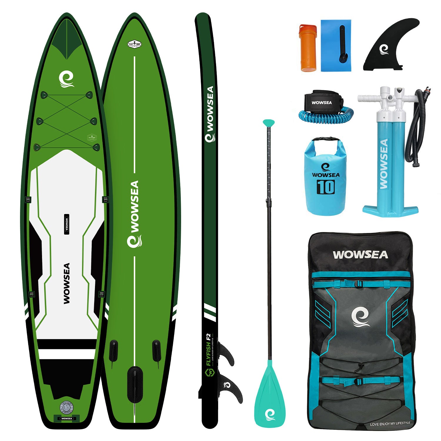 Flyfish F2 12'/366cm SUP Paddle Board Package | WOWSEA – WOWSEA SUP