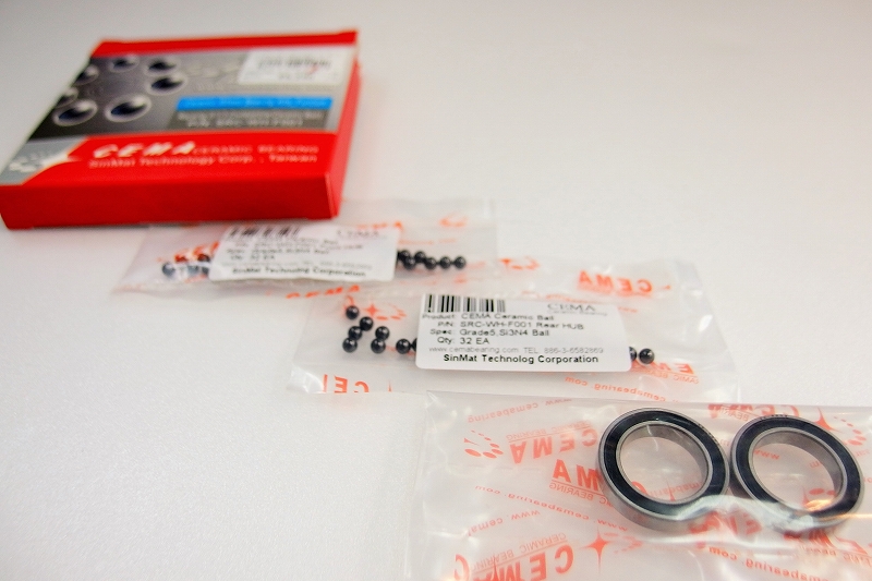 滑らかな回転を手に入れろ？！各種ホイール用セラミックベアリング化