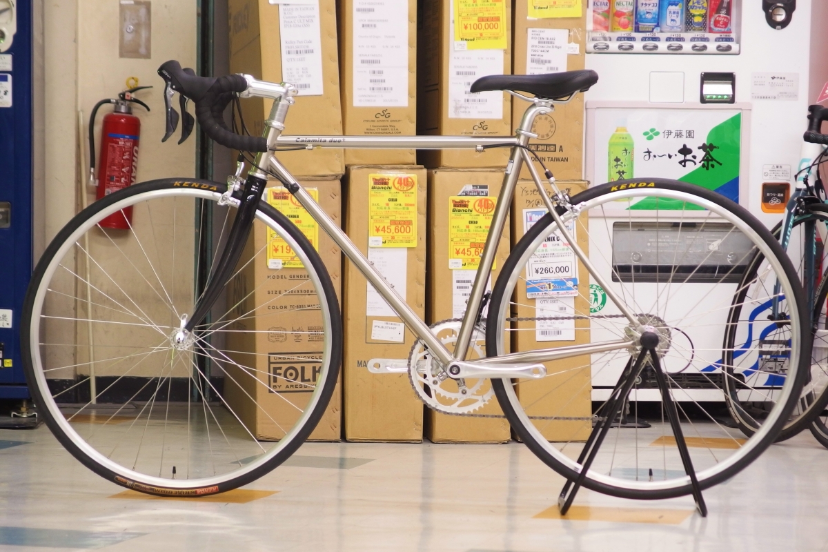 お手頃クロモリロード、在庫あります。コロンバスチューブ、カーボン