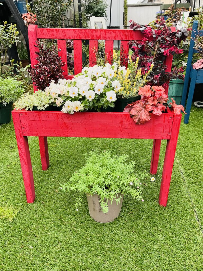 ベンチ型のフラワースタンド | ハンドメイド作品 | 493 sozo lab