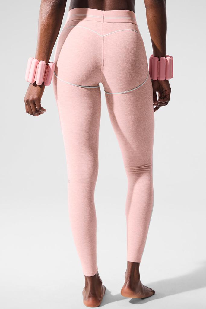 Alo Alosoft High-Waist Heart Throb Legging - Pink Quartz Heather