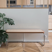 シルバーフレームラタンベンチ モダン×ナチュラルな万能チェア – 6JOHAN