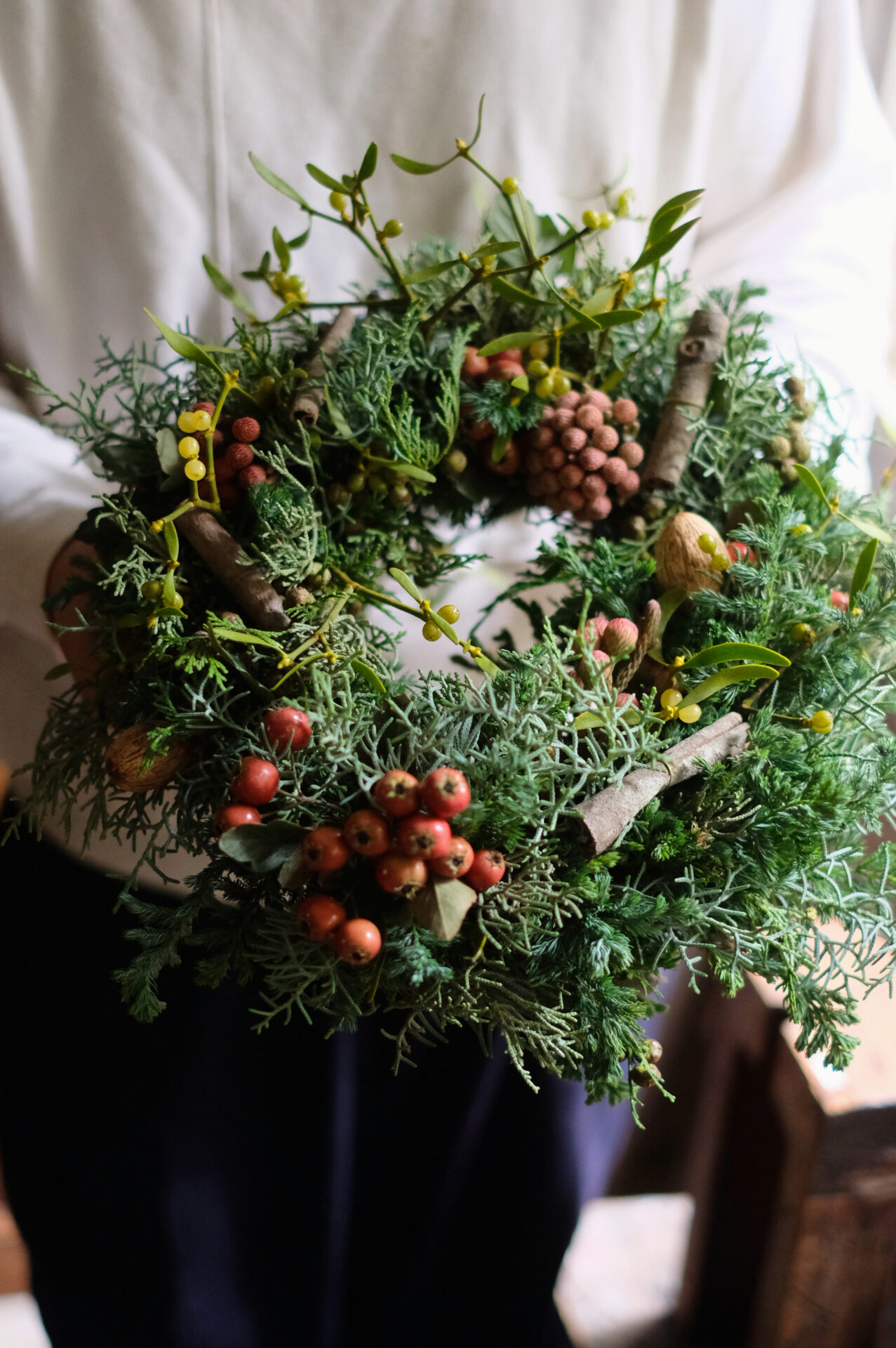 クリスマスリースを作るワークショップ - 八本足のオオカミ｜moritaMiW