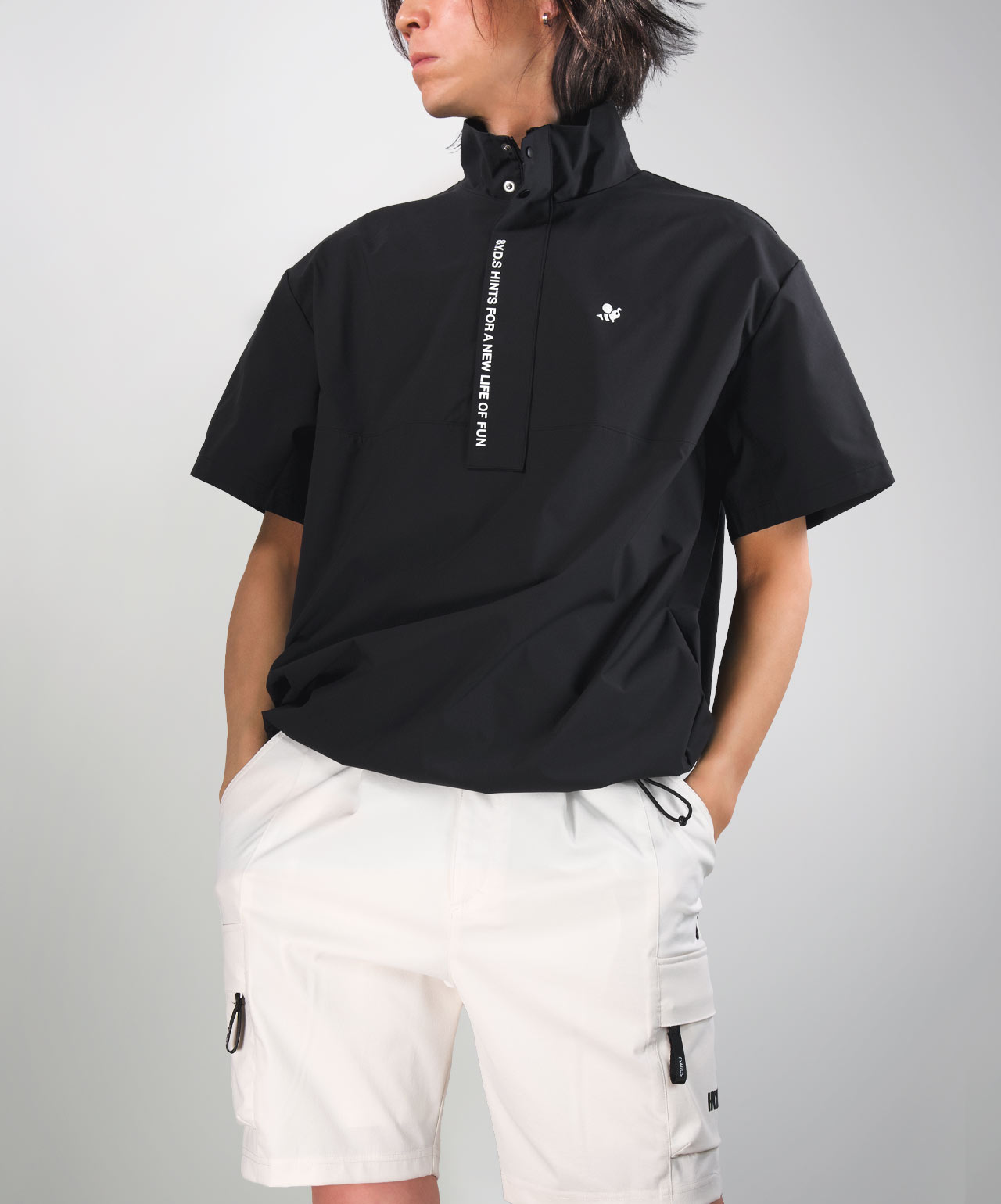 8YARDS / Men's SideTuck Half Sleeve Blouson