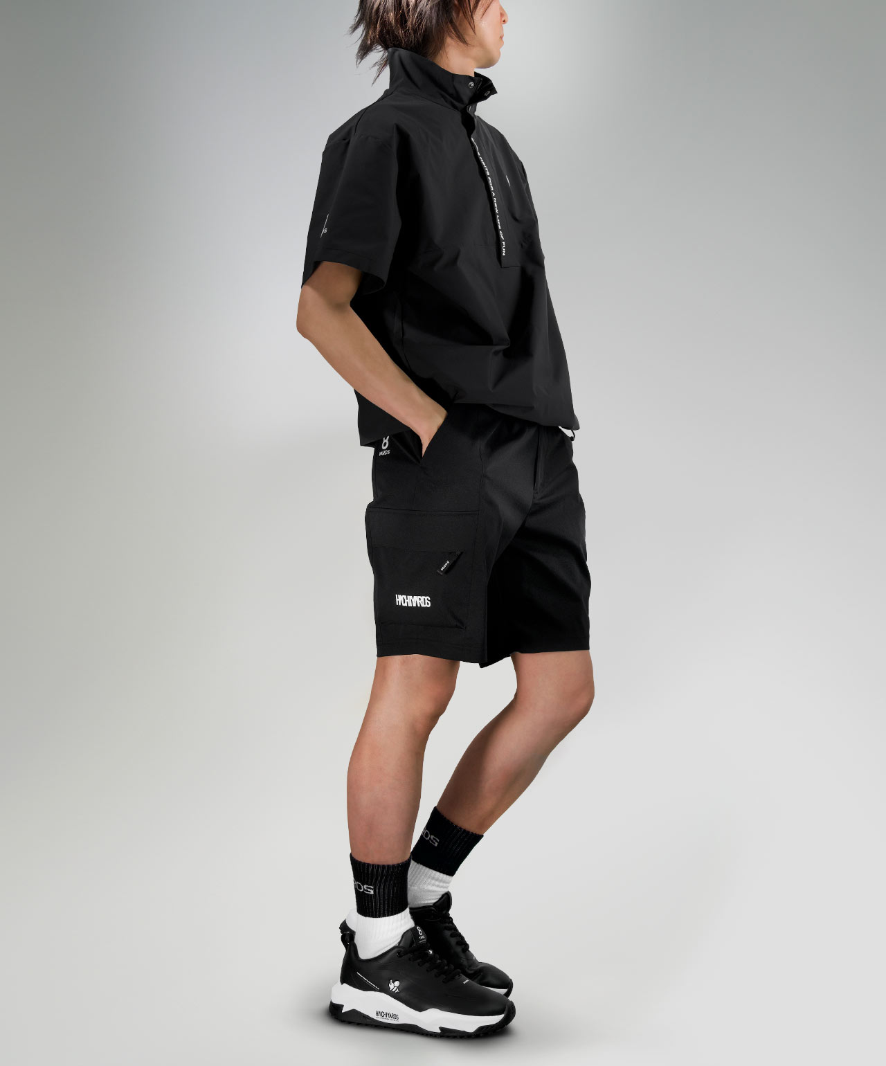 8YARDS / Men's SideTuck Half Sleeve Blouson