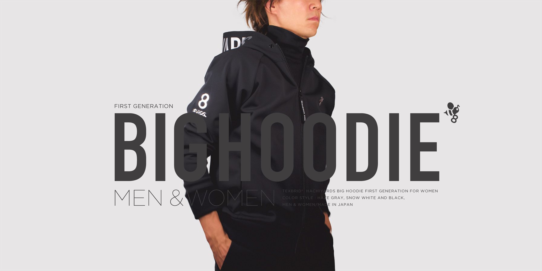 8YARDS / BIG HOODIE | Black