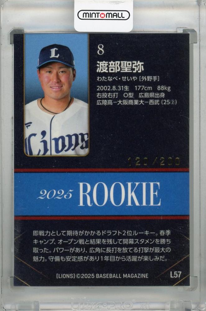 ミントモール / MINT 浦和店 / 2025 BBM 埼玉西武ライオンズ 渡部聖弥