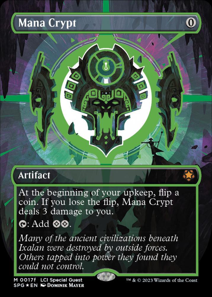 FOIL】魔力の墓所/ボーダーレス/日本語1枚 魔力の墓所 Mana Crypt Foil