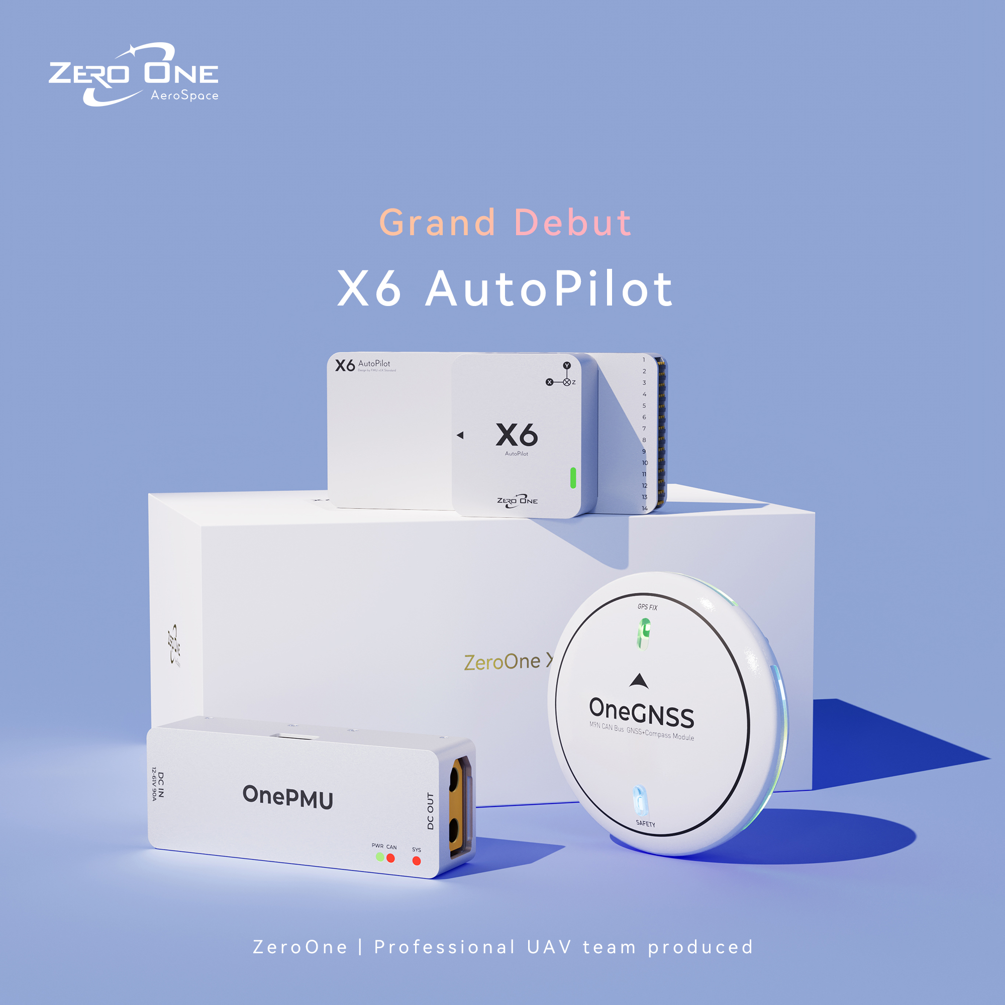 ZeroOne X6 AutoPilot For ArudPilot and PX4 for Copter, Plane, VTOL