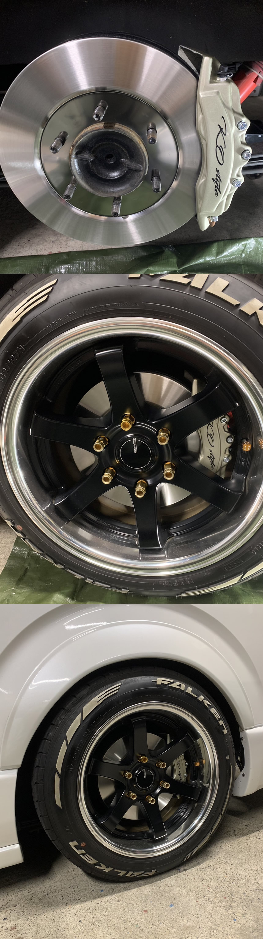 ハイエース リアドラムブレーキ用 フェイクディスクローターを販売