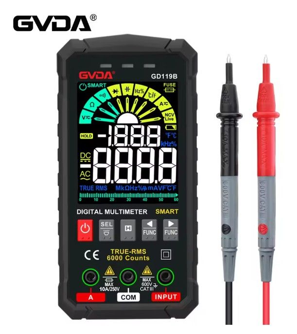 GVDA GD119B Цифровой мультиметр True RMS 6000 Counts