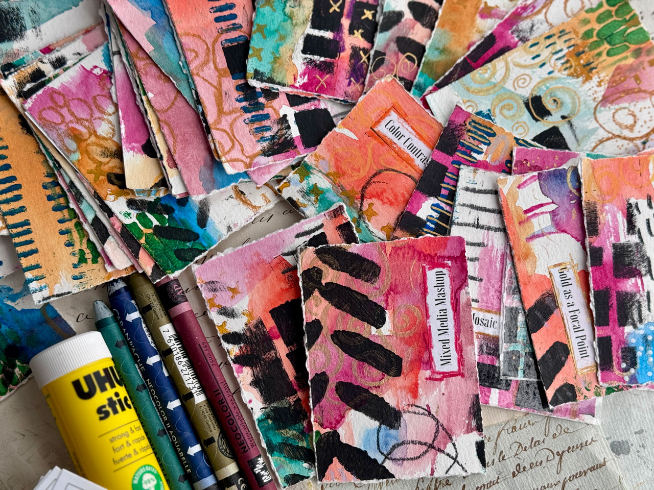 Master Mark-Making Like Klimt: 60 Art Prompts for Mixed Media