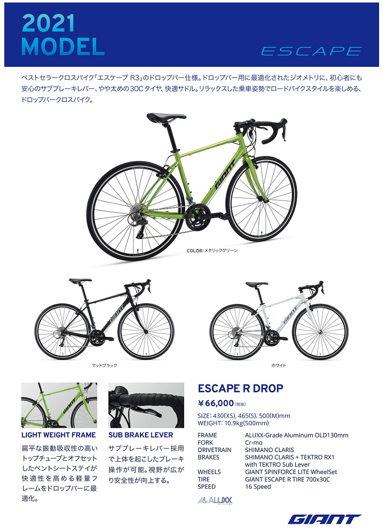 ジャイアント(GIANT) ESCAPE R DROP(エスケープ アール ドロップ) 2021