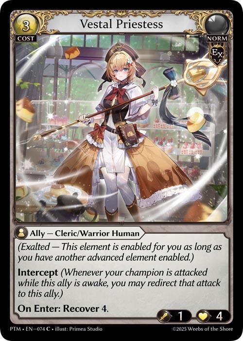 Vestal Priestess (Curio Foil) - Phantom Monarchs - Grand Archive
