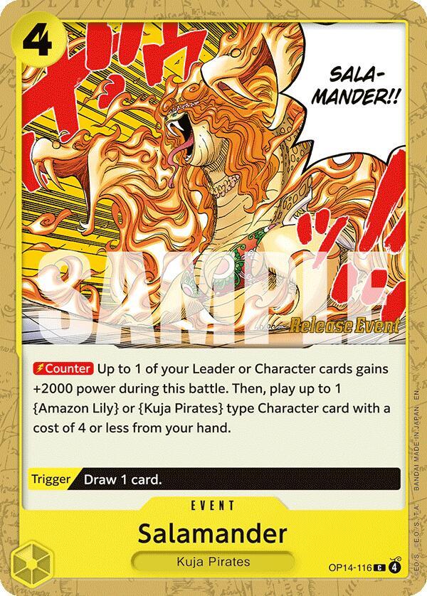 Salamander - The Azure Sea's Seven Release Event Cards - One Piece