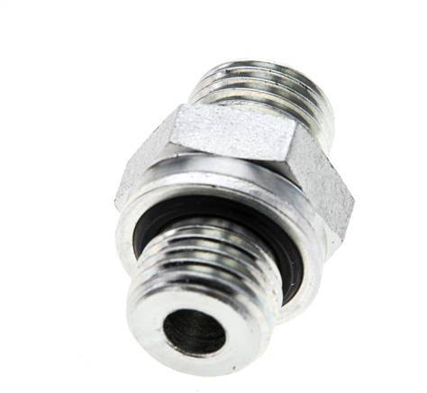 UNF 9/16''-18 x M14x1.5 Zinc plated Steel Double Nipple ORFS 630