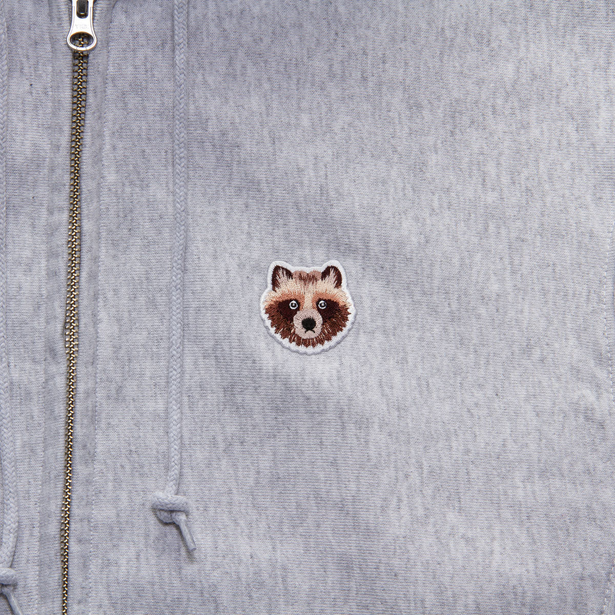 Zip-Up TANUKI Wappen Heavy Weight Sweat Hoodie (裏起毛) - Light