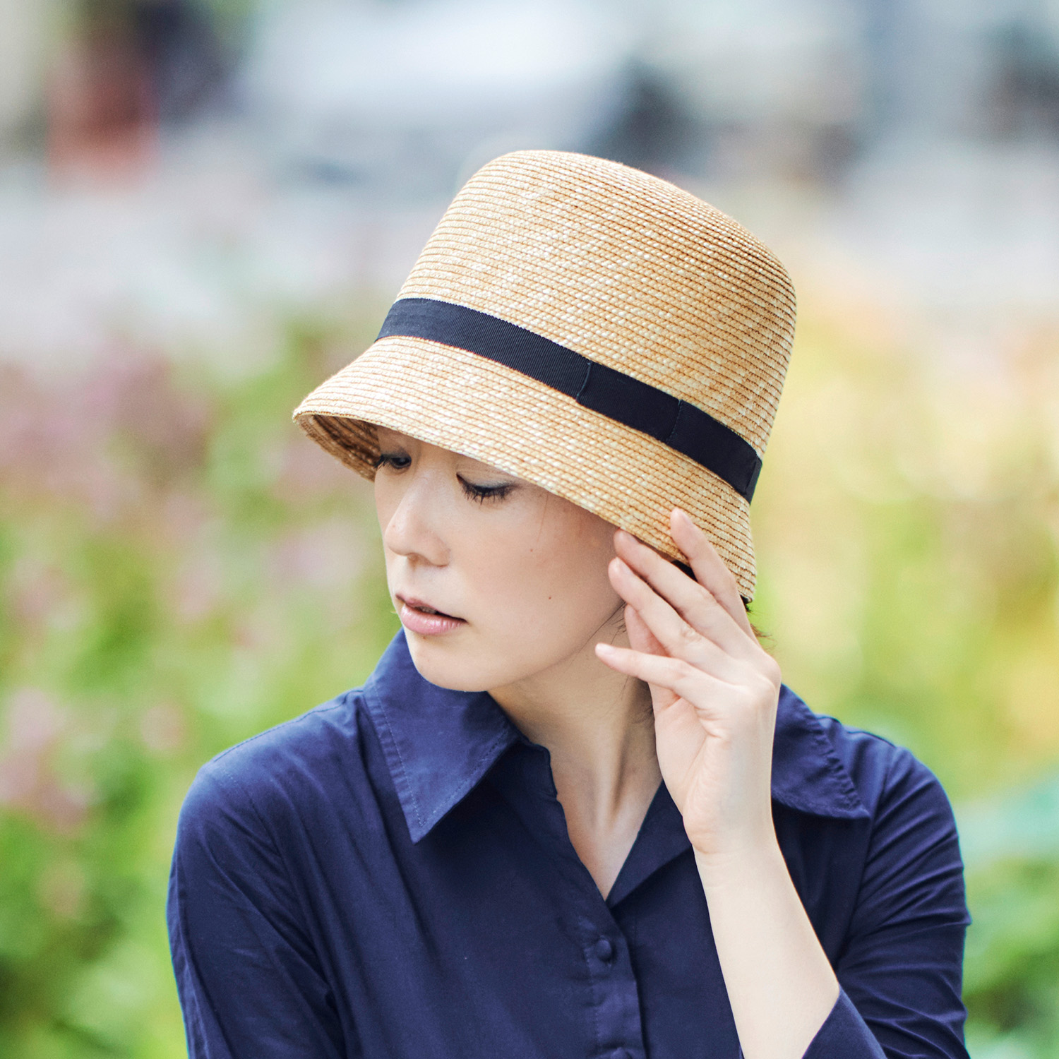 田中帽子店Fico(フィコ) Mini Casablanca麦わら ミニカサブランカ 婦人