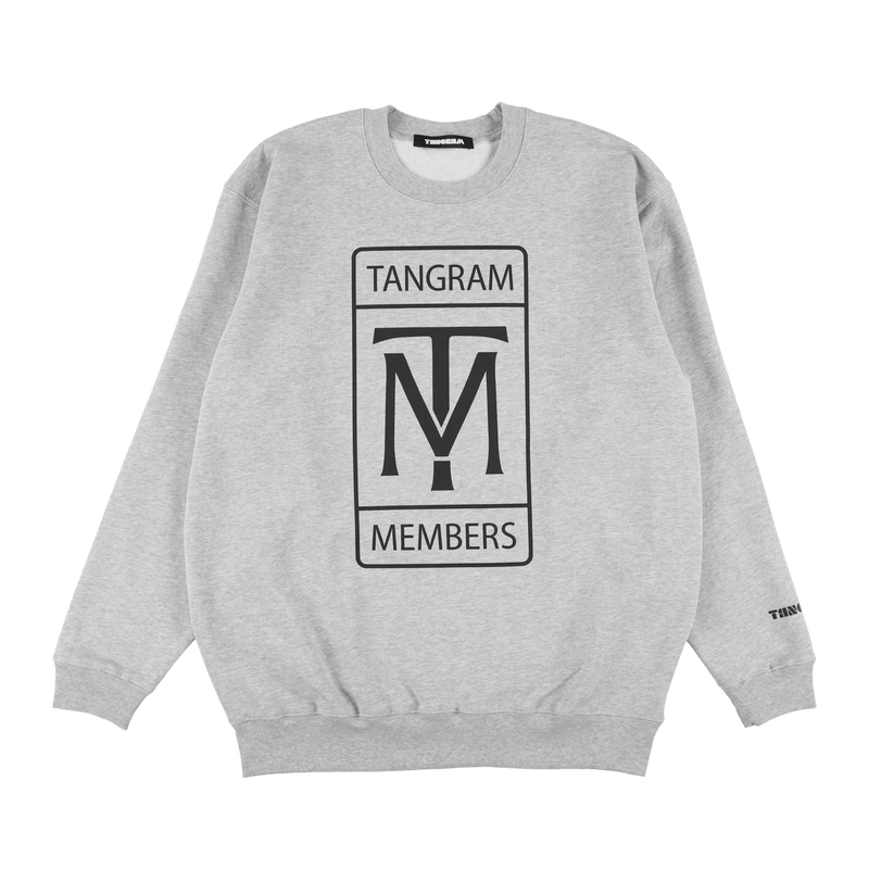 MEMBERS LOGO SWEAT CREW MIX GRAY TGS-MT182 – TANGRAM