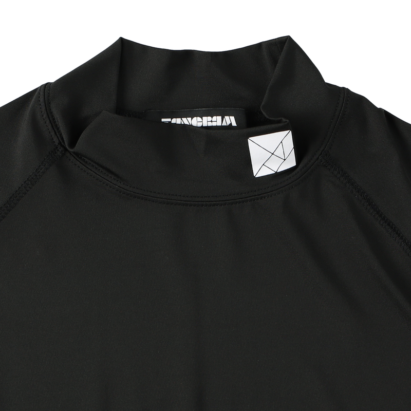STRETCH FIT LOGO MOCKNECK TEE BLACK TGS-MT09 – TANGRAM