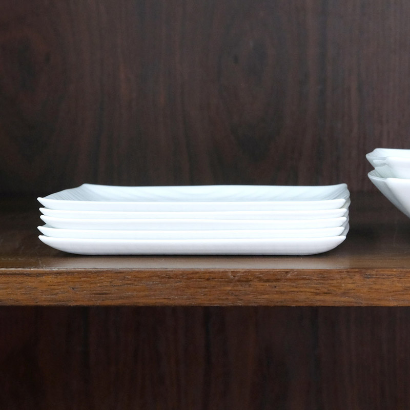 白磁さらさ たち吉の美濃焼の角皿・角鉢・プレート・大皿・銘々皿 通販