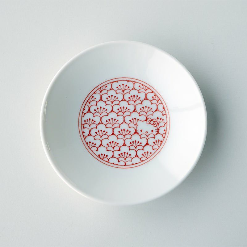 ハローキティ ハローキティ 吉祥文 小皿（赤）〈5枚〉 |皿や鉢など和