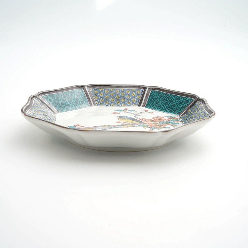 九谷焼 伝統柄 【九谷焼】6.5号皿揃・花鳥絵変り〈5枚〉 |皿や鉢など和