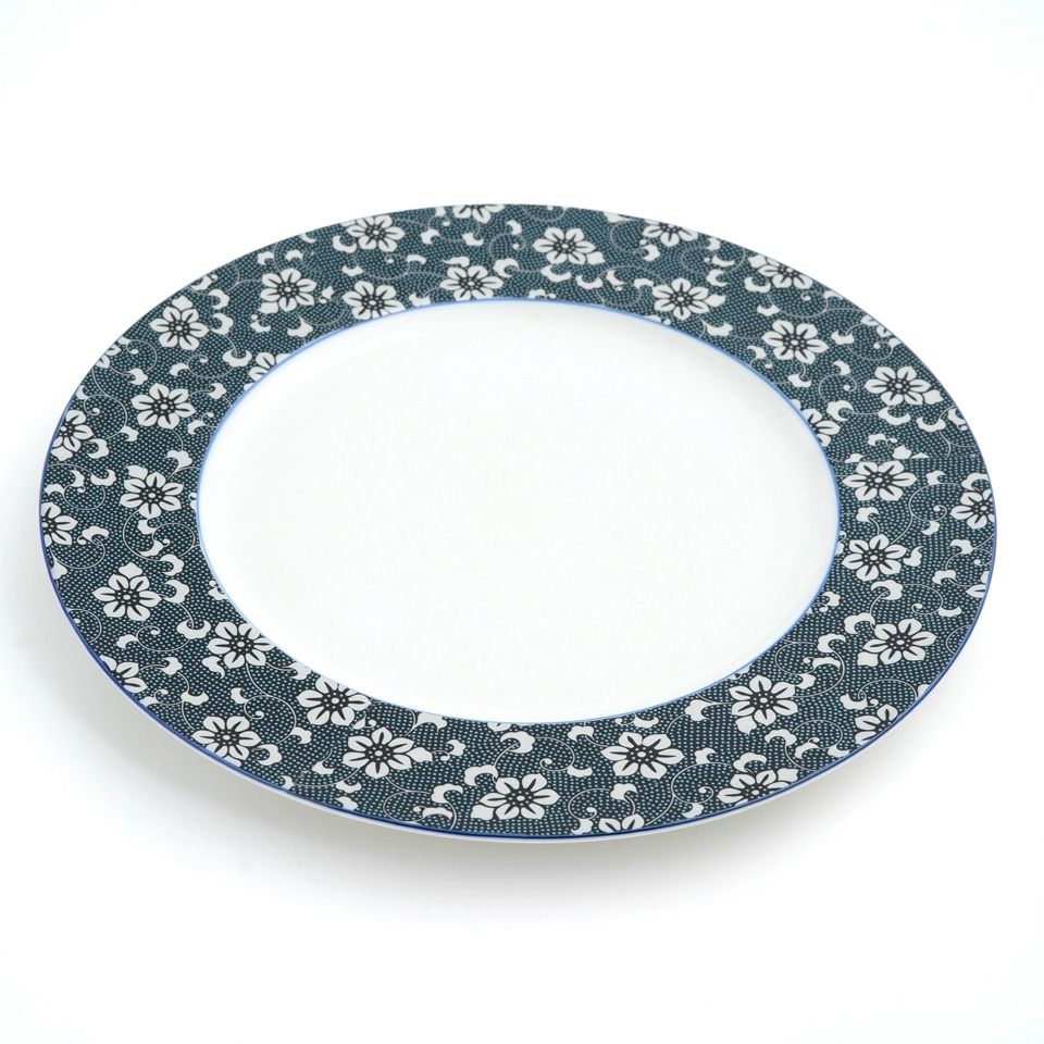 九谷焼 伝統柄 【九谷焼】6号ペア皿・マリーゴールドと吉祥紋〈2枚