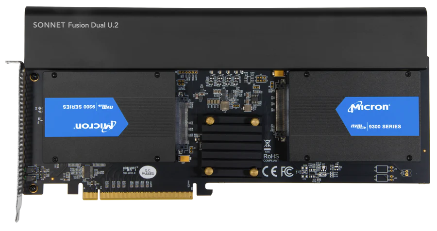 Fusion Dual U.2 SSD PCIe Card - Sonnet Technologies - 製品情報