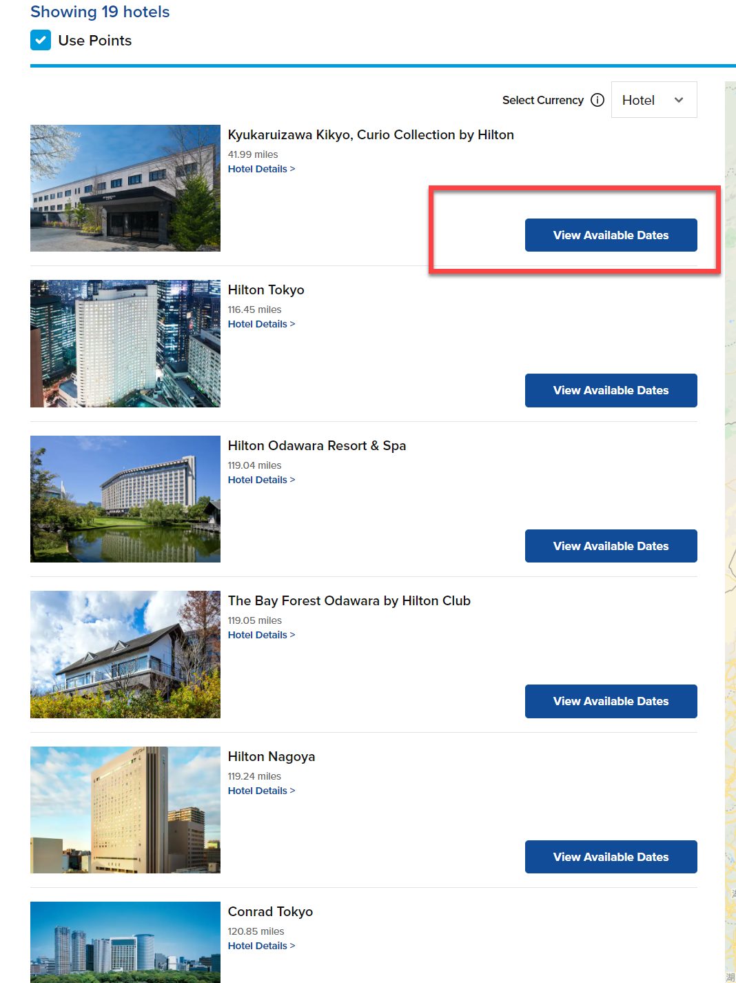 ヒルトン・オナーズのポイント宿泊に必要なポイントを調査！1ポイント