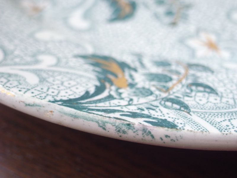 クレイユモントロー すずらんのお皿 アンティーク - テーブルB