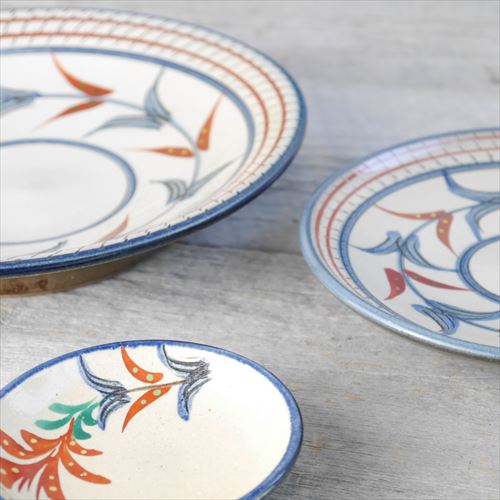 沖縄/やちむん/陶眞窯/3寸皿/赤絵デイゴ/Φ9 X H2 - テーブルライフストア