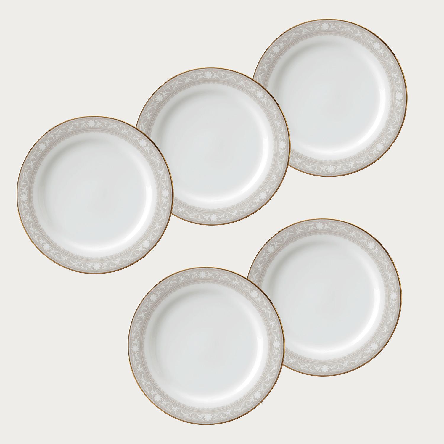 □特別価格□ベージュ唐草柄 21cm プレートセット(5枚) | ノリタケ食器