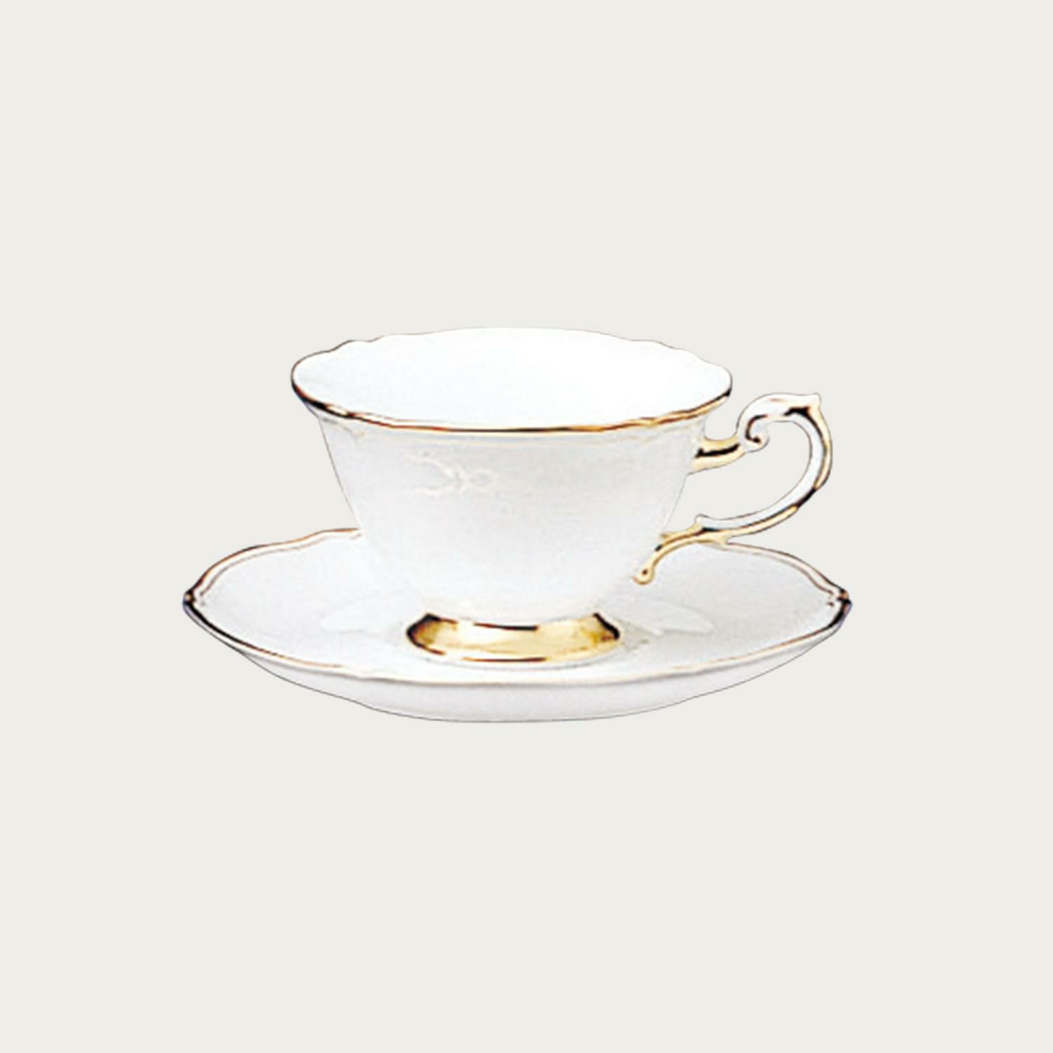 大倉陶園］金白金蝕ぶどう唐草 ティー・コーヒー碗皿 | ノリタケ食器