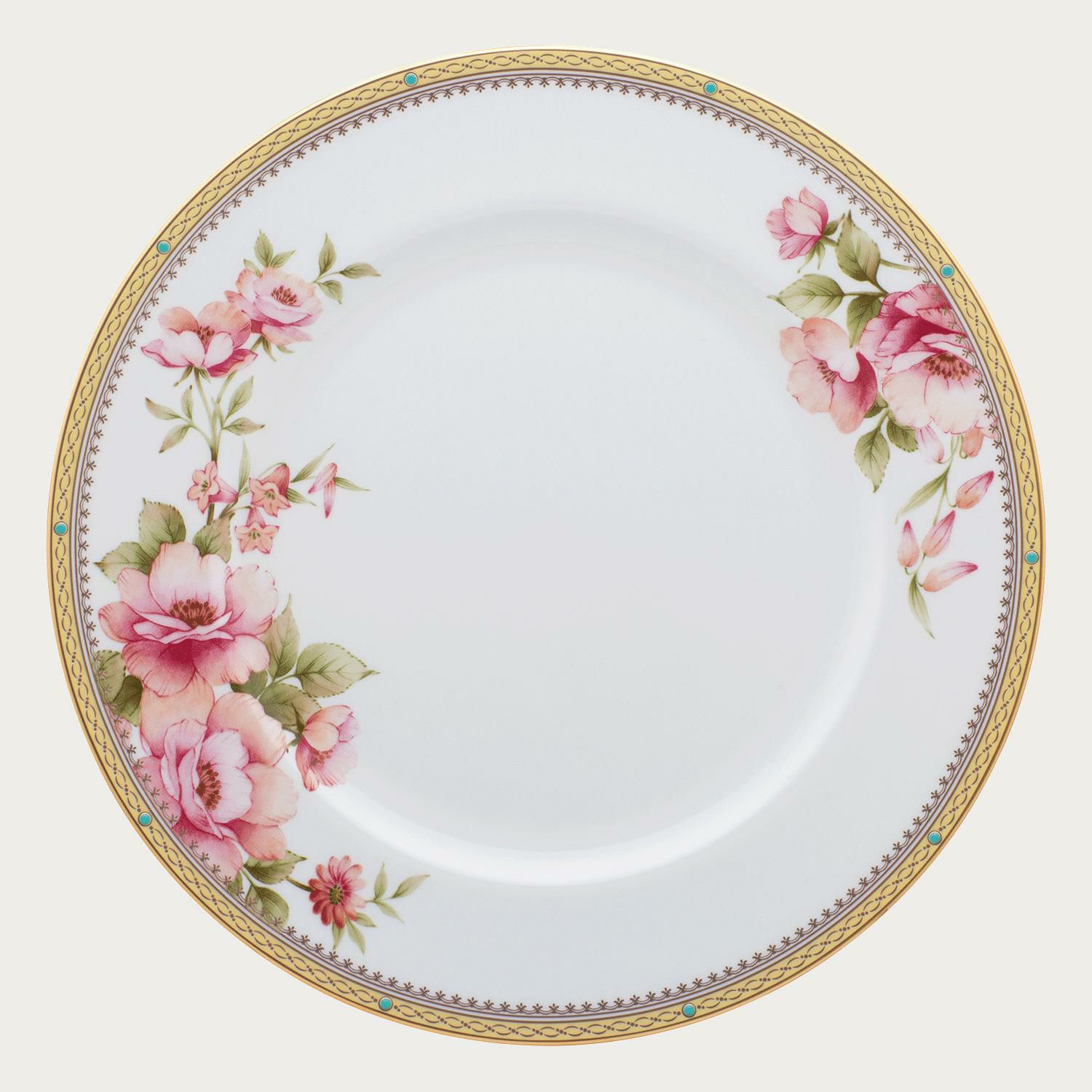 ノリタケ ハートフォード プレート スープ ピンク ローズ バラ 【公式