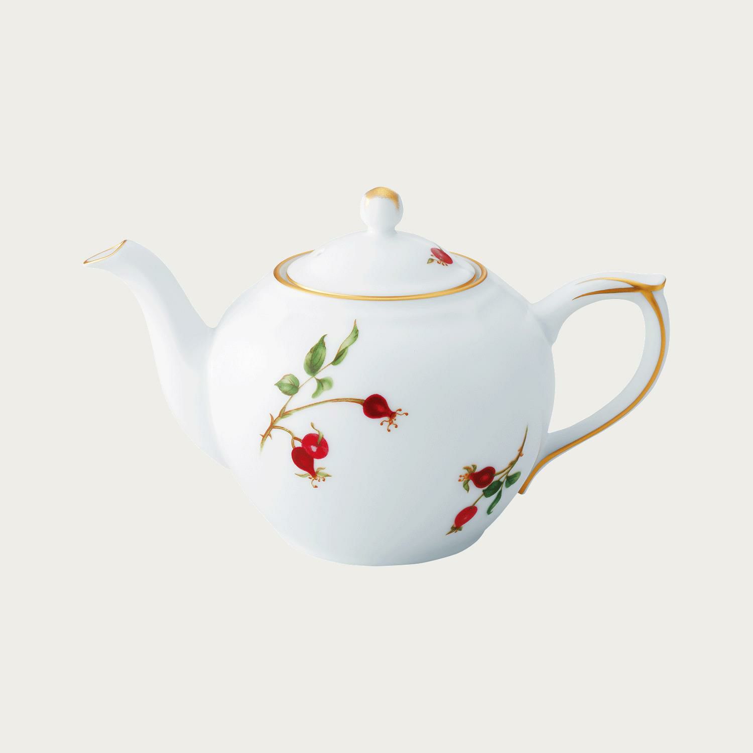 大倉陶園］バラの実 ティーポット | ノリタケ食器公式オンラインショップ