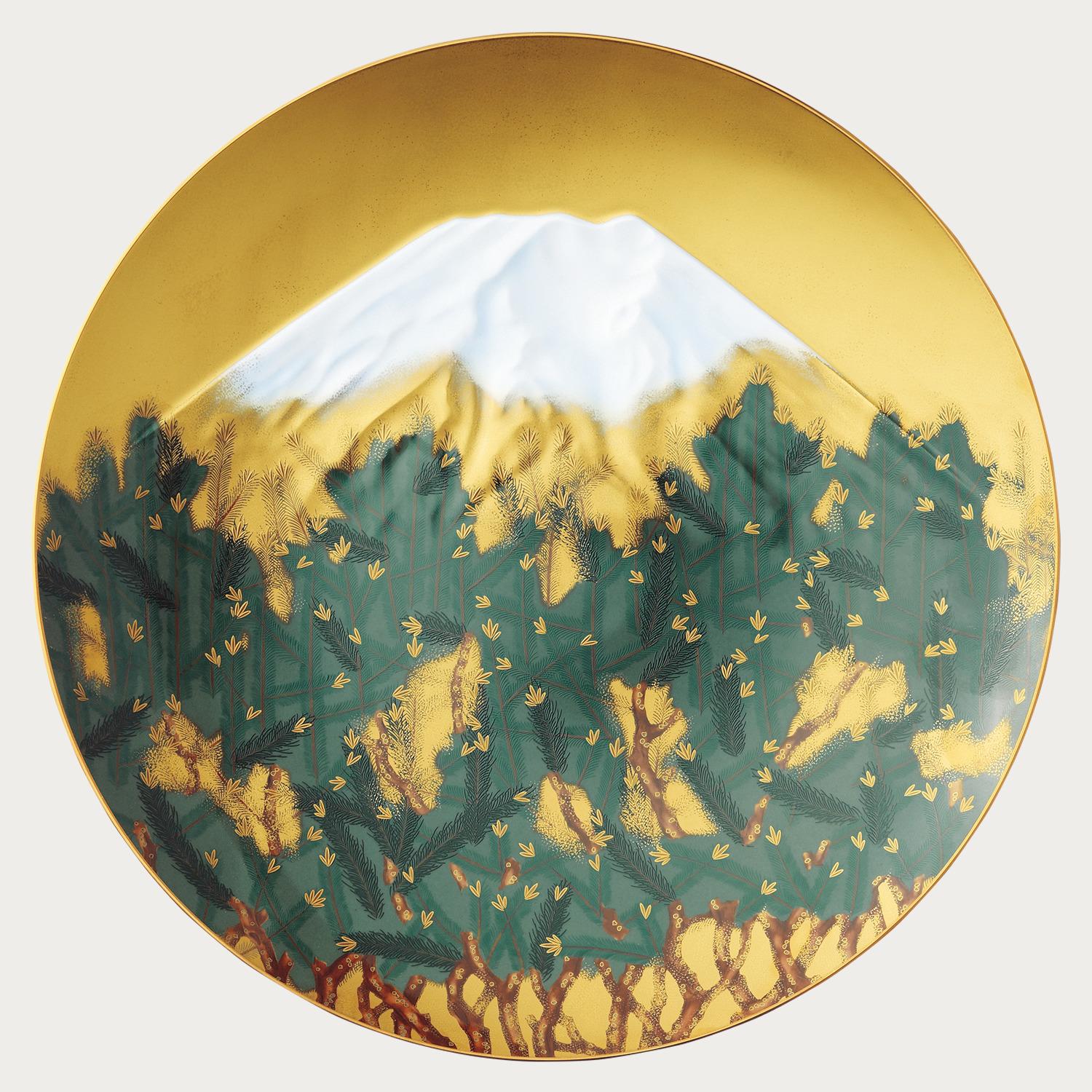 富士山 36cm額皿 悠久の富士(皿立て付) | ノリタケ食器公式オンライン