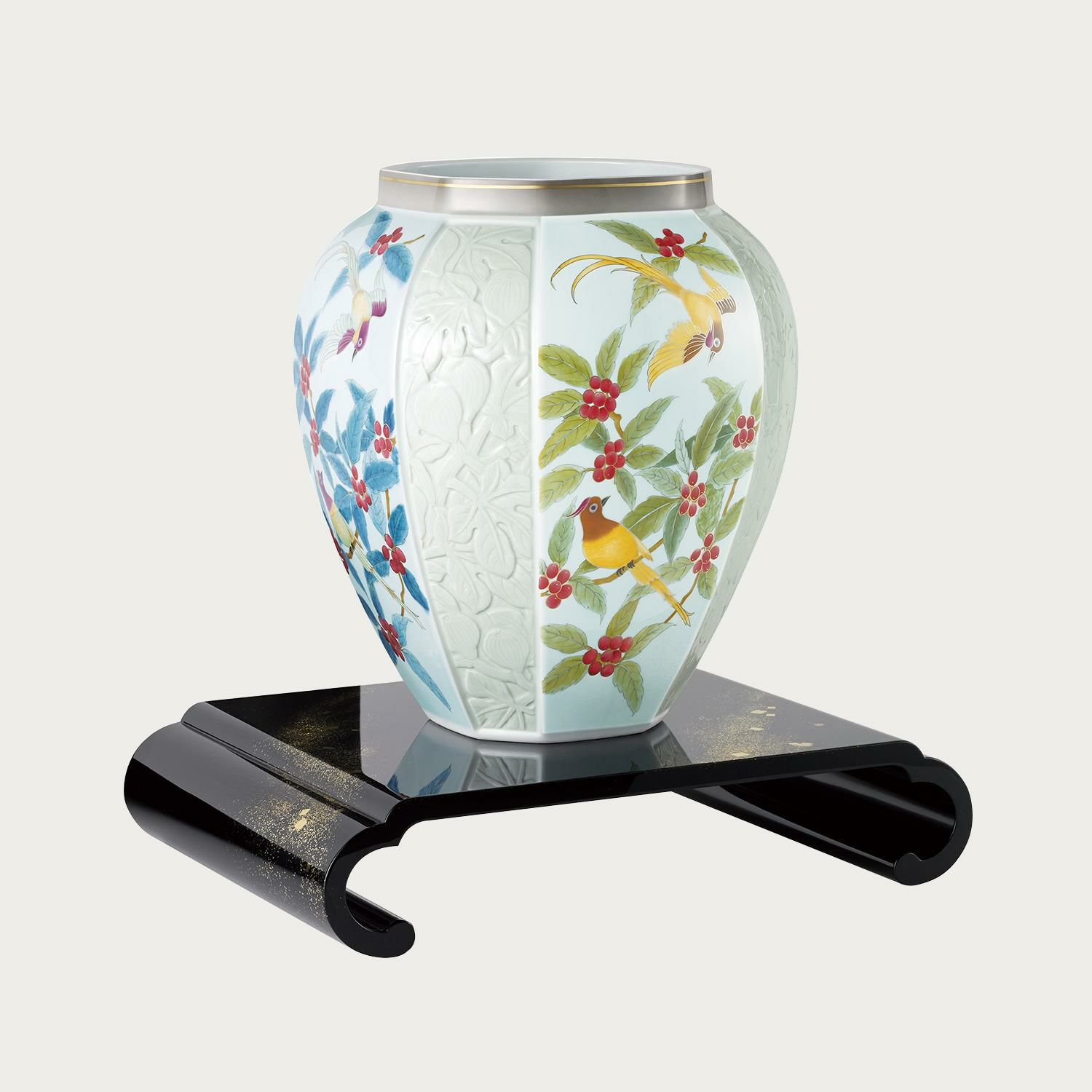 マスターピースコレクション2014 「青地牡丹文大花瓶」【数量限定